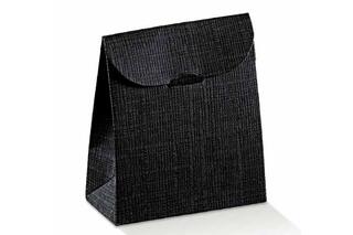 Gavepose m/klaff, Seta Black 17x7x23,5cm
