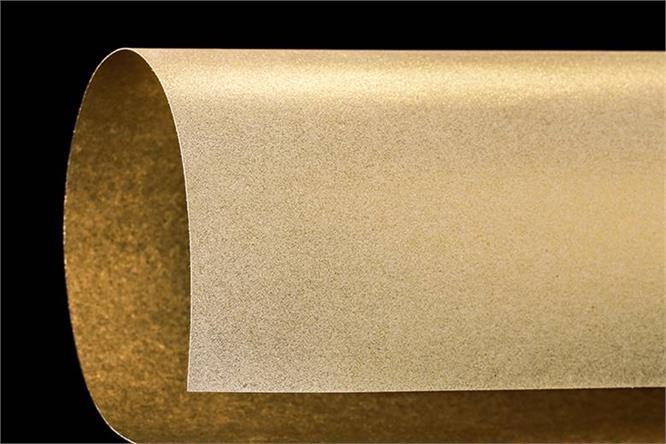 Gavepapir, Vollton Whitegold/Gold (5) 37 cm x 100 m