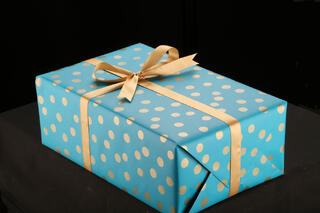 Gavepapir, Punto Turquoise (8) 50 cm x 100 m