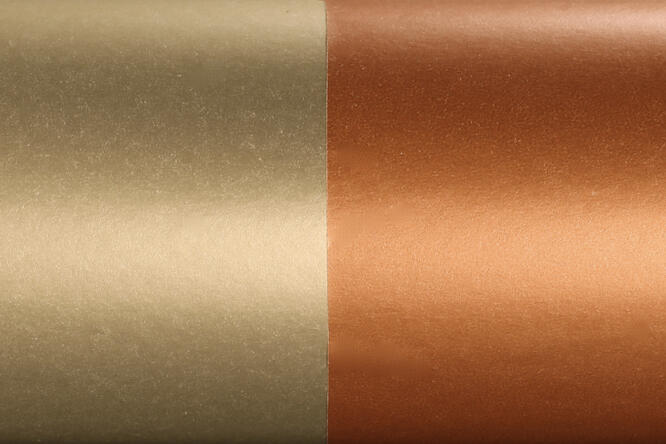 Gavepapir, Vollton Copper/Brass (5) matt metallic