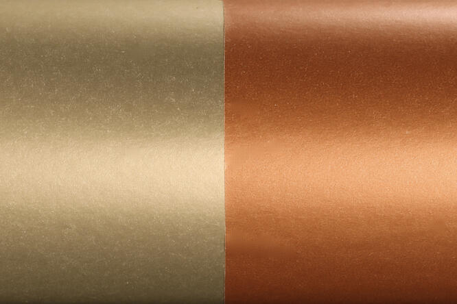 Gavepapir, Vollton Copper/Brass (5) matt metallic 37 cm x 100 m