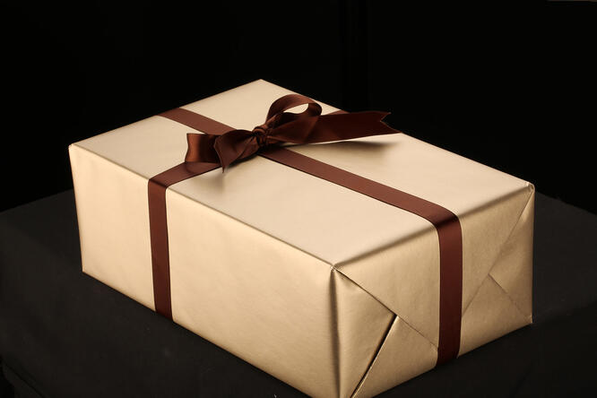 Gavepapir, Vollton Copper/Brass (5) matt metallic 37 cm x 100 m