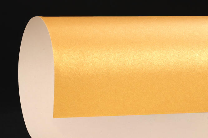 Gavepapir, Vollton Perleglanz Goldcopper (3)  37 cm x 100 m #B