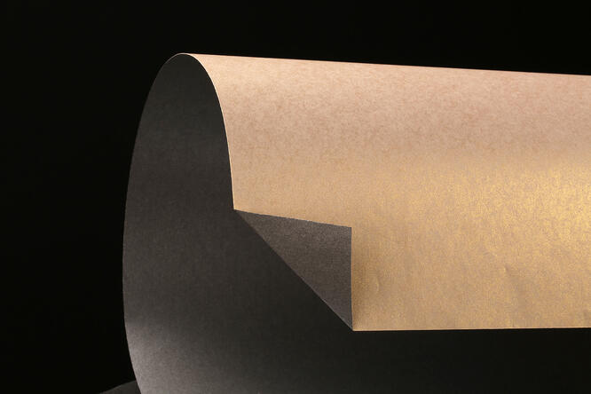 Gavepapir, Vollton Champagne/Grafitt (5) 75 cm x 100 m