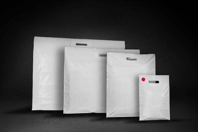 Plastpose, Hvit matt LDPE 25×35 cm 50 my