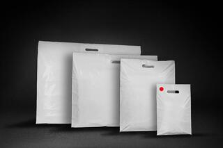 Plastpose, Hvit matt LDPE 25×35 cm 50 my