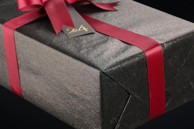 Gavepapir, Black Glitter (10) 55 cm x 120 m