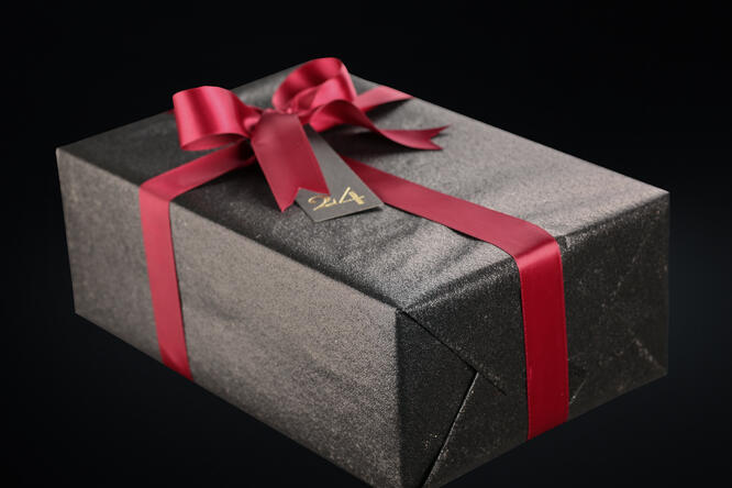 Gavepapir, Black Glitter (10) 55 cm x 120 m