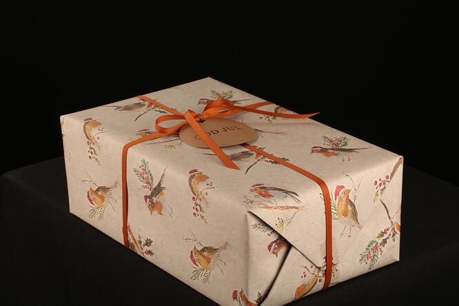 Gavepapir, Christmas Bird (4) 50 cm x 100 m