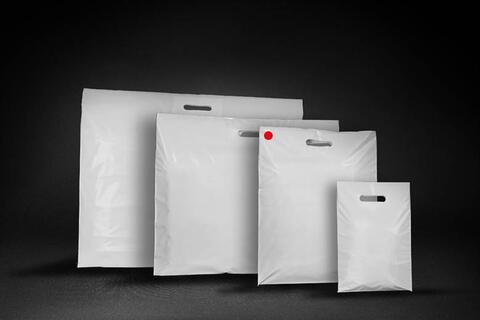 Plastpose, Hvit matt LDPE 40×50 Cm 50 My