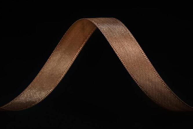 Bånd  "silke",  Light Brown 10 mm x 100 m