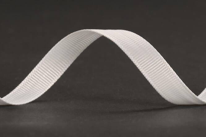 Bånd ribbet blank, Antique White 10 mm x 50 m