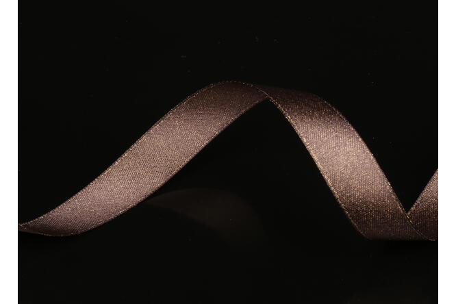 Bånd "silke", Steel Grey glitter 15 mm x 25 m
