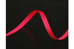 Bånd ribbet blank, Raspberry 6 mm x 90 m