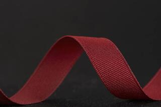 Bånd ribbet matt, Dark Red 15 mm x 90 m