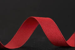 Bånd ribbet matt, Dark Red 15 mm x 90 m