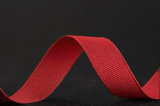 Bånd ribbet matt, Dark Red 15 mm x 90 m