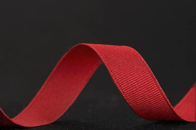 Bånd ribbet matt, Dark Red 15 mm x 90 m