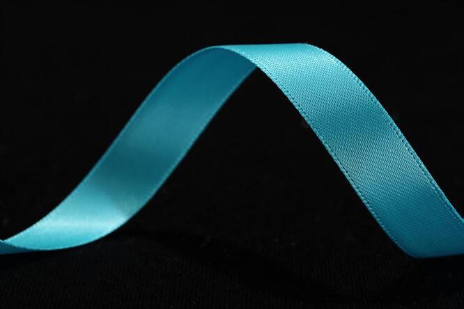 Bånd "silke" , Neon Blue 12 mm x 90