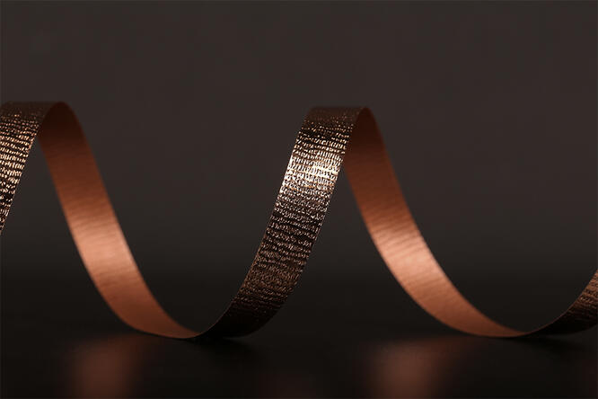 Bånd wave metallic, Copper 10 mm x 250 m