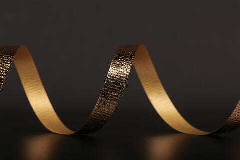 Bånd wave metallic, Gold 10 mm x 250 m