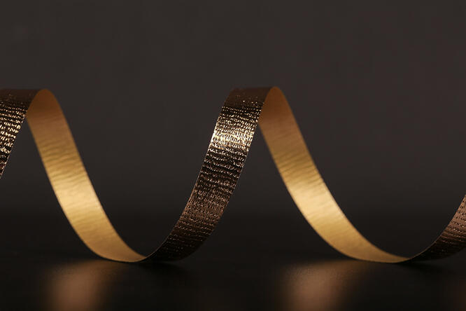 Bånd wave metallic, Gold 10 mm x 250m