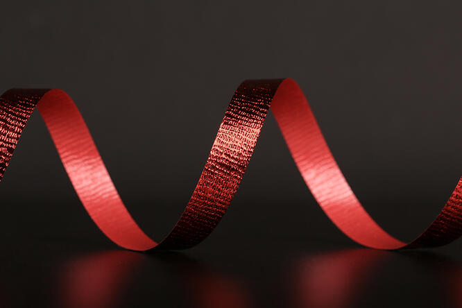 Bånd wave metallic, Red 10 mm x 250 m