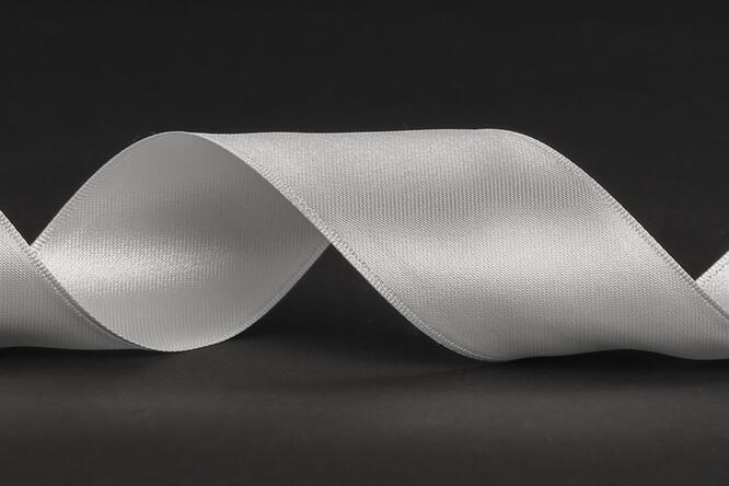 Bånd "silke", Silver  #B 25 mm x 50 m